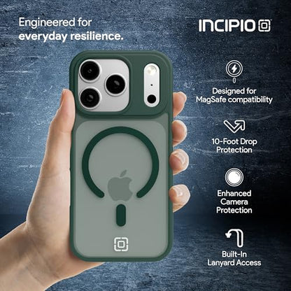 Incipio - Fog iPhone 17 Pro, Magsafe Compatible Phone Case, 10ft Drop Tested, Ultra Durable & Shock Absorbing, Scratch Resistant & Slim Profile (Green) - color: Green, size: iPhone 17 Pro