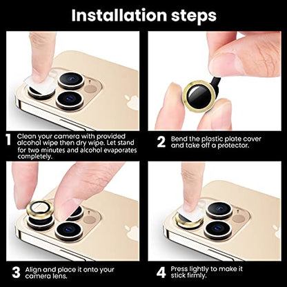 Tensea Camera Lens Protector Ring for iPhone 13 Pro - iPhone 13 Pro Max - color: Gold