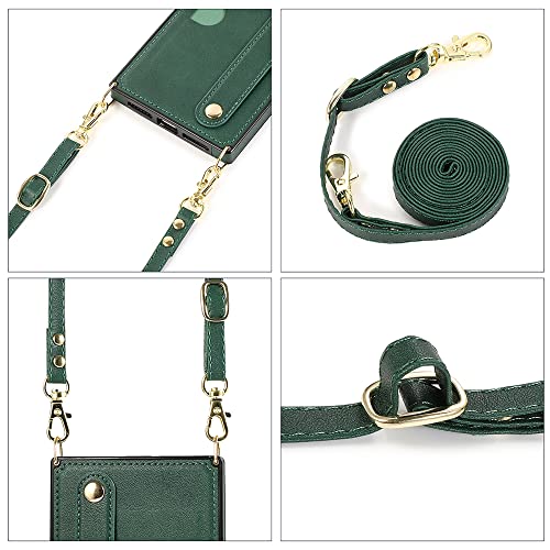 CCSmall for Samsung Galaxy S23+ Plus Crossbody Case w Card Holder KB Green - color: Green, size: Galaxy S23 Plus
