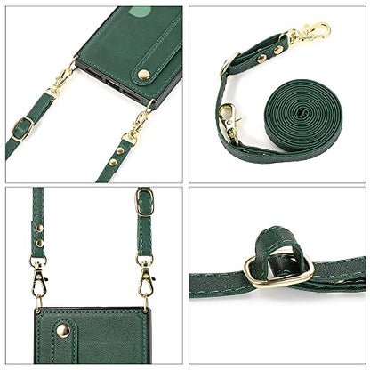 CCSmall for Samsung Galaxy S23+ Plus Crossbody Case w Card Holder KB Green - color: Green, size: Galaxy S23 Plus