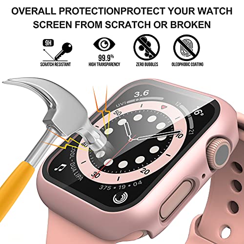 Diruite for Apple Watch Series 9/8/7/6/5/4 SE 41mm Case-Rose Gold*2 - color: Rose Gold, size: 41 mm - Series 9/8/7/6/5/4/SE/SE 2