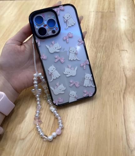 Beaded Phone Charm Lanyard Strap Girly Style Fixed Beads Pearl Lanyards - color: PH-hdcy-1