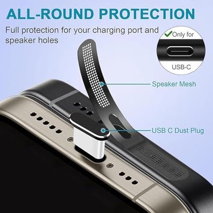 iPhone Charging Port Plugs & Speaker Cleaning Kit，Dustproof Protection for iPhone 14/15/16 Series