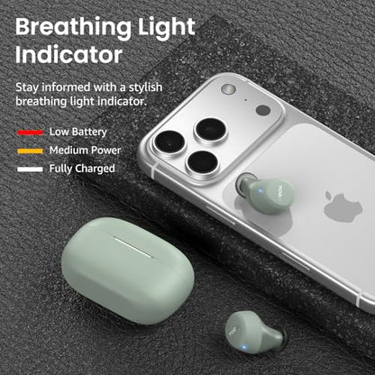 TOZO A1 Wireless Earbuds Bluetooth 5.3 Light Weight in Ear Headphones - color: Green