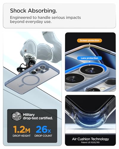 Spigen for Galaxy S26 Ultra Case, Ultra Hybrid MagFit [Anti-Yellowing] [Compatible with MagSafe] [Fast Wireless Charging] - Light Blue - color: Light Blue, size: Galaxy S26 Ultra