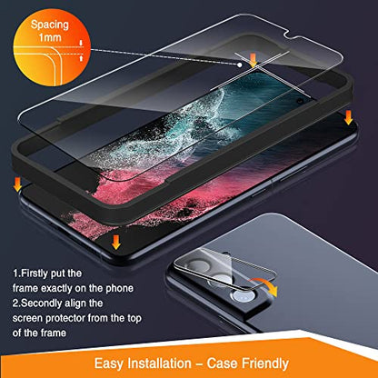 FANGTIAN 3-Pack for Samsung Galaxy S22 Plus/S22+Plus Screen Protector Glass - size: S22 Plus-6.6 Inch