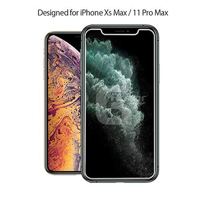 2 Pack Glass Screen Protector for iPhone Xs Max and 11 Pro Max | 9H Premium Tempered Glass, Lifetime Replacement, Ultra Clear, Scratch Resistant, Phone Case Compatible, Screen Saver - size: iPhone Xs Max, 11 Pro Max