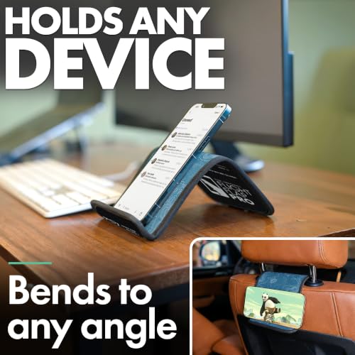 Flight Flap Airplane Phone Holder - Foldable Phone Stand for Plane Travel - color: Topography, size: Large