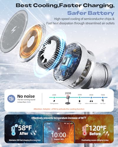 Qi2 15W Wireless Charging Station with TEC Cooling for Samsung Z Fold 8 - color: Titanium Gold