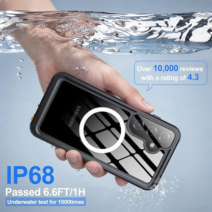 ANTSHARE IP68 Waterproof Case for Samsung Galaxy S25 Plus, Black/Clear - color: Black/Clear, size: S25 Plus