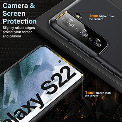 Gxmeuie Ultra Thin Case, Slim Phone Case for Samsung Galaxy S22 (Black, Polycarbonate, Matte Finish, Camera Protection) - color: Black, size: S22