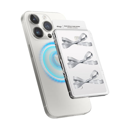 elago Clear Magnetic Card Holder for iPhone - color: Ribbon