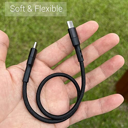 Short USB C to USB C Cable 1FT, 3 Packs, 60W PD Fast Charging