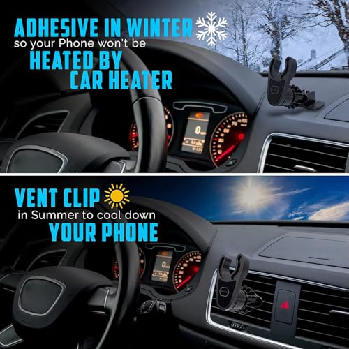 MCCHJoy 2-in-1 Dash+Vent Car Mount for PopSockets, Socket Car Phone Holder - style: Car Vent Hook+Dash Mount