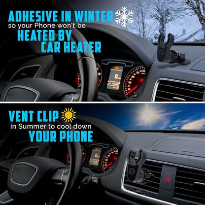 MCCHJoy 2-in-1 Dash+Vent Car Mount for PopSockets, Socket Car Phone Holder - style: Car Vent Hook+Dash Mount