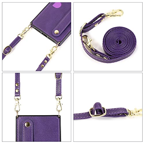 CCSmall Crossbody Case for Samsung Galaxy S23 Ultra w Card Holder KB Purple - color: Purple, size: Galaxy S23 Ultra