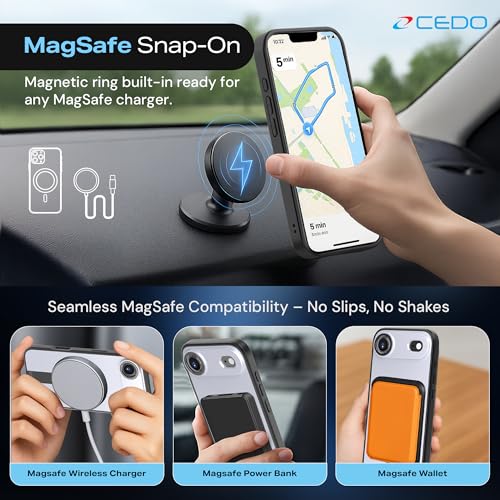 CEDO Magnetic Kickstand Case for iPhone 17 Air, MagSafe Compatible Black - size: iPhone 17 Air