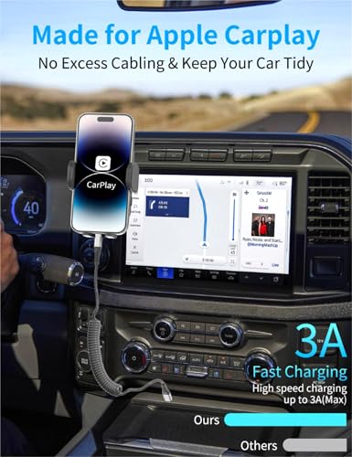 Coiled USB C to Lightning Cable for Car 2 Pack, 3FT Apple Carplay Cable, Short Retractable iPhone Charger Fast Charging Cord for iPhone 14 13 12 11 Pro Max Xs X Xr 8/Airpods - style: Coiled USB-C to Lightning