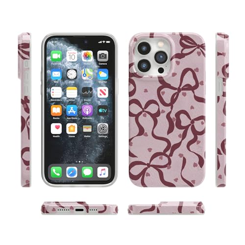 Casely iPhone 14 Pro Case | Coquette Crush | Bows | Compatible with MagSafe | Classic Ultra Slim Design - color: Coquette Crush | Bows, size: iPhone 14 Pro