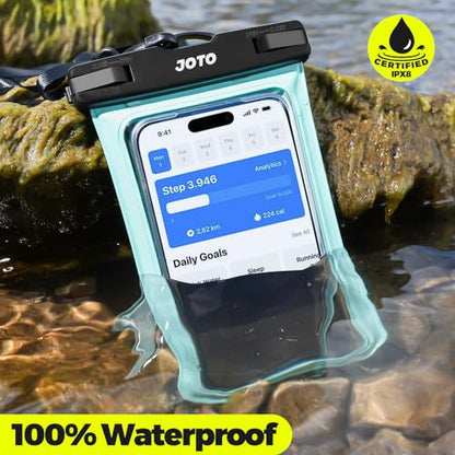 JOTO Up to 7" Universal Waterproof Phone Case for iPhone 17 Air 16 15 14 13 12 11 Plus Pro Max, IPX8 Cellphone Dry Bag XR X SE, Galaxy S23 S22 S21 S20+ S20 S10 Plus Note, Pixel -Green - color: Green, size: 1 Pack