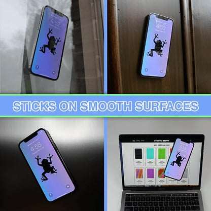 StickyGrippy Suction Card Holder Mount, Phone Wallet, Silicon Adhesive Accessory for iPhone and Android, Hands-Free Mirror Shower Holder, TikTok Videos and Selfies (Pink) SG2 - color: Pink