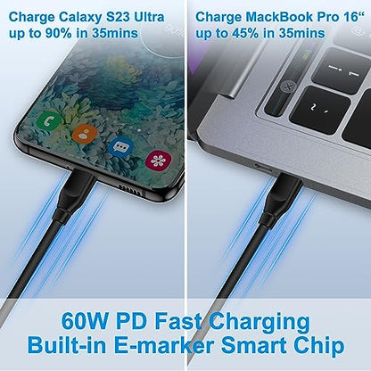 9FT Samsung S26 Ultra USB C Cable for Galaxy S25 Z Flip Fold 8 7 - color: Black