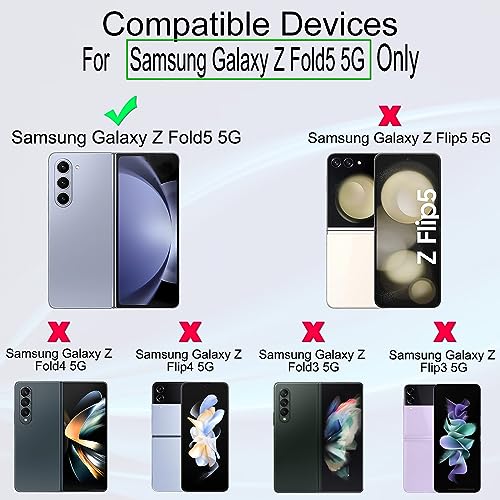 Ibywind 2 Pack Screen Protector for Samsung Galaxy Z Fold 5 5G+1 Pack Camera Len Protector+1 Back Film,9H Tempered Glass,HD Clear,Scratch Resistant,Bubble Free,Easy Install,Fingerprint Compatible - size: Samsung Galaxy Z Fold5 5G 6.2 inches