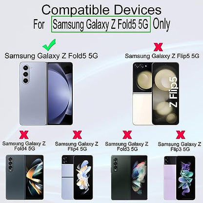 Ibywind 2 Pack Screen Protector for Samsung Galaxy Z Fold 5 5G+1 Pack Camera Len Protector+1 Back Film,9H Tempered Glass,HD Clear,Scratch Resistant,Bubble Free,Easy Install,Fingerprint Compatible - size: Samsung Galaxy Z Fold5 5G 6.2 inches