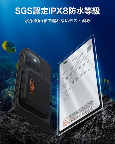 ESR Waterproof Phone Pouch for iPhone 15 Pro Max /14 Pro Max, Black | Underwater Touch Sensitivity, IPX8 Floating Waterproof Cellphone Case with Lanyard, Dry Bag for Snorkeling, 2 Pack