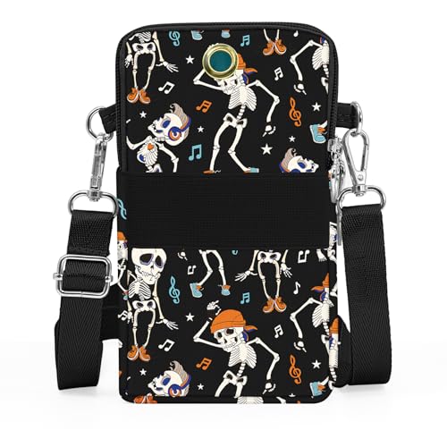 BIAOTIE Lightweight Small Crossbody bags Cell Phone Purses Travel Pouch Shoulder Bag for Women - color: Black-skeleton