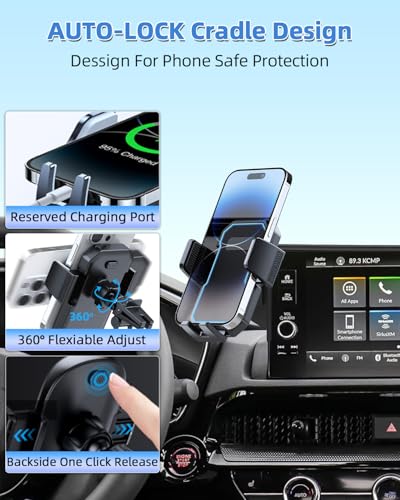 PZK Car Phone Holder for Toyota Camry 2021-2024 LE/SE/SE 7-Inch Screen Only - color: Auto Lock