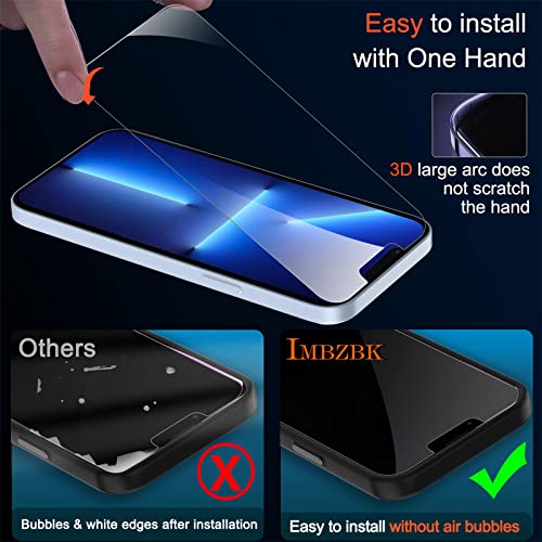 IMBZBK Screen Protector for iPhone 13 Pro Max, Tempered Glass, 3+3 Pack - color: 13 Pro Max-Transparent