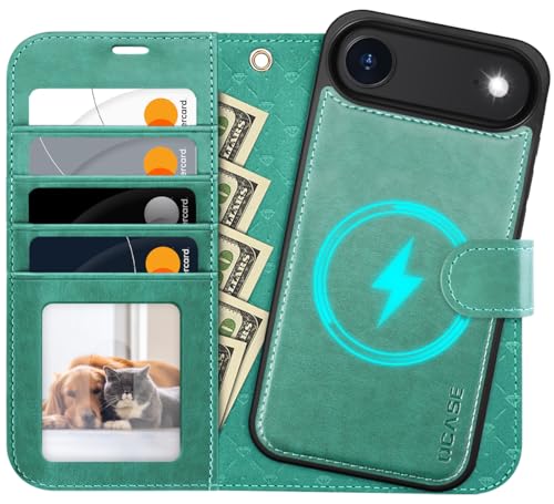 OCASE for iPhone Air Detachable Wallet Case with Card Holder, 2 in 1 PU Leather Flip Folio with RFID Blocking Stand Wrist Strap Shockproof Phone Cover 6.5 Inch 2025, Green - color: Green, size: iPhone Air