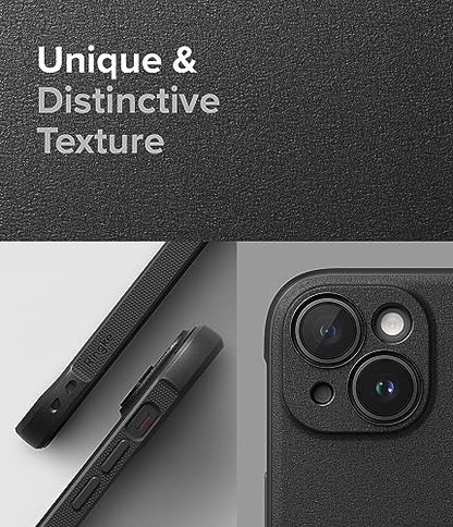 Ringke Onyx for iPhone 15 Plus Case, [Feels Good in The Hand] Oil & Dirt Resistant, Individual Lens Covers for Cameras, Non-Slip Enhanced Grip Lightweight Cover - Black | Anti-Fingerprint Texture, Slim & Lightweight, Full-Coverage Camera Protection, Non-S