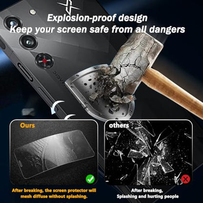 2 Pack Compatible with Nubia Red Magic 10 Pro/10 Pro+ Back screen protector Tempered Glass,9H Hardness, Anti-Scratch, HD Clear Film, easy to install,Case Friendly,Back Screen Protector - size: for Red Magic 10 Pro/10 Pro+