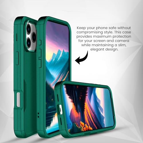 MXX for iPhone 17 Pro Case, Heavy Duty 3 in 1 Wing Design Protective Cover with MagSafe, Phone Case 2025 (Green) - color: Green, size: iPhone 17 Pro