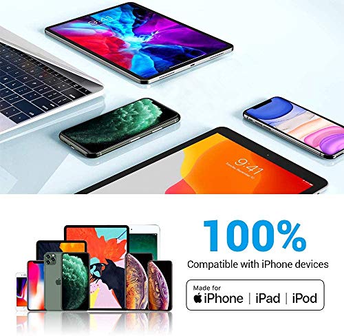 Marchpower iPhone Charger Cable MFi Certified 3 Pack 6FT Lightning Cable Nylon Braided Durable USB Charging Cable Cord for iPhone 12 11 Pro XR Xs Max X SE 8 7 6S Plus 6 5S 5C 5 iPad AirPods and More