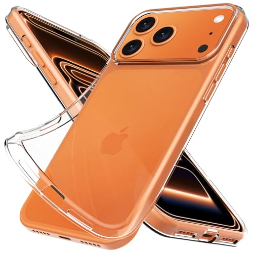 Silicone Clear for iPhone 17 Pro Case,Ultra Thin with Comfort Grip | Soft Slim-Fit TPU iPhone 17 Pro Phone Cover,Non-Slip,Shockproof Protection,Scrath-Resistant - size: iPhone 17 Pro case