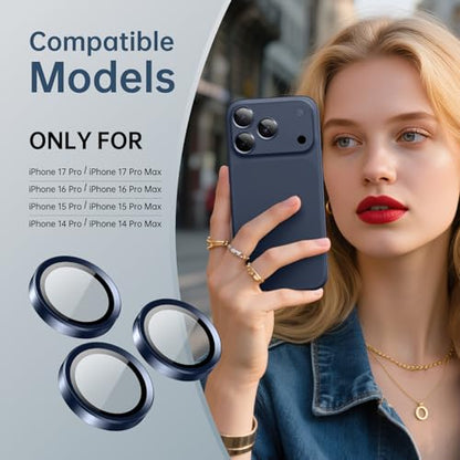 for iPhone 17 Pro Max Camera Lens Protector, Blue - color: Blue