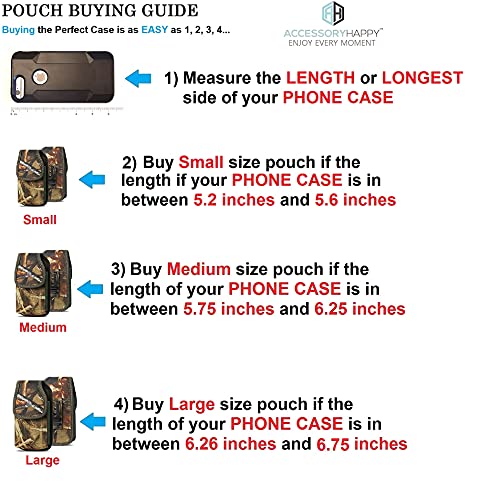 AH Hunting Tree CAMO Nylon Phone Holster w/Belt Loop, for Android Moto iPhone 11 Pro Max XS Max iPhone 8 Plus,6S+ 6 Plus, OnePlus 6T Pouch Holster Holder Bag Waist Carrying Fits Thick Case (Large) - color: CAMO, size: LARGE CAMO
