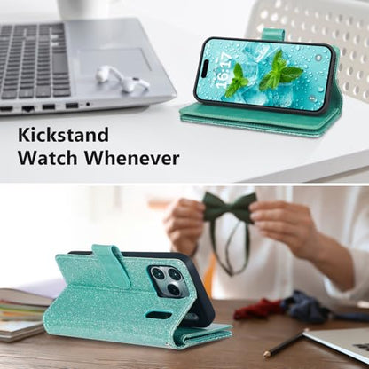 Varikke for iPhone 17 Pro - Case Wallet Magnetic Detachable, Mint Green - color: (Standard) Mint, size: iPhone 17 Pro 6.3"
