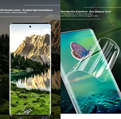 2pcs Flexible Front Screen Protector for Motorola Edge (2021) 6.8” 3D Hydrogel Film Transparent TPU Touch Sensitive Fingerprint Unlock Not Tempered Glass