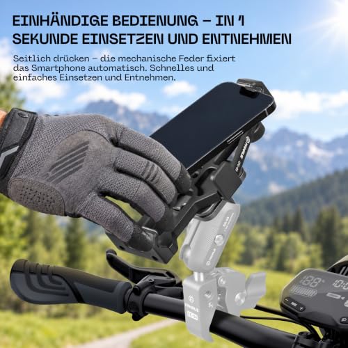 FANAUE Anti-Vibration Motorcycle Phone Holder with 1 Inch Ball Head for RAM Mounts B Size Double Socket Arm and Bike Handlebar Phone Mount for 5.5-7" Smartphone