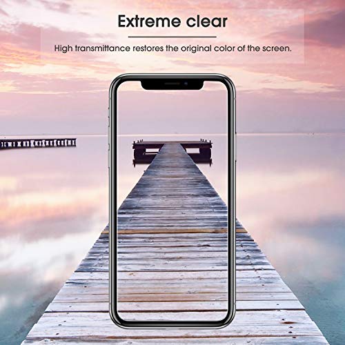 OMOTON [4-Pack] Screen Protector for iPhone Xs & iPhone X, 5.8 inch - Tempered Glass/Guide Frame/Easy Installation - size: iPhone X/XS