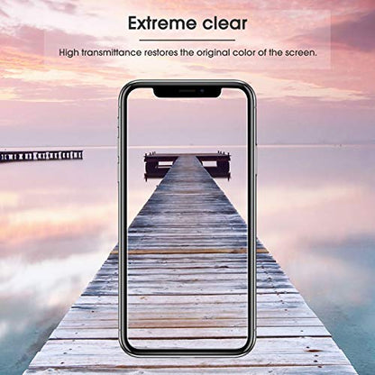 OMOTON [4-Pack] Screen Protector for iPhone Xs & iPhone X, 5.8 inch - Tempered Glass/Guide Frame/Easy Installation - size: iPhone X/XS