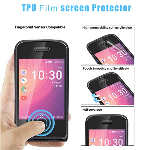 Zeking [4 Pack] Designed for Alcatel Go Flip 4 / TCL Flip Pro Screen Protector (PET), [HD Clarity] Case Friendly Anti-scratch, High Definition Clear Shield (PET)
