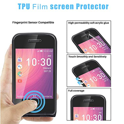 Zeking [4 Pack] Designed for Alcatel Go Flip 4 / TCL Flip Pro Screen Protector (PET), [HD Clarity] Case Friendly Anti-scratch, High Definition Clear Shield (PET)