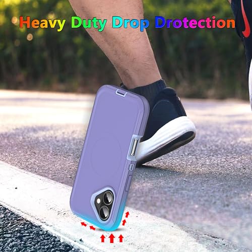 MXX for iPhone 16 Case, Durable 3-Layer Rugged Protective Cover, Compatible with MagSafe, Shockproof Cute iPhone 16 Case (6.1") – Light Purple - color: Light Purple, size: iPhone 16