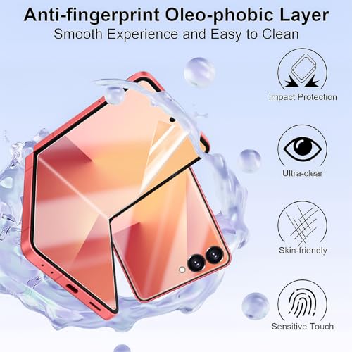 for Samsung Galaxy Z Flip 7 Screen Protector [3-Pack],Samsung Flip7 Film Full Coverage Hydrogel Film for Inner Main and Outer Cover Screens, Anti-Bubble