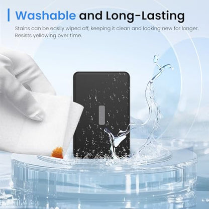 Case for TORRAS MiniMag Power Bank 10000mAh,Silicone Protective Cover with Shockproof Bumper,Anti-Fingerprint Dust Resistant,Washable Non-Slip Skin,Charge-Through Cutout,Portable Travel Sleeve,Black - color: Black